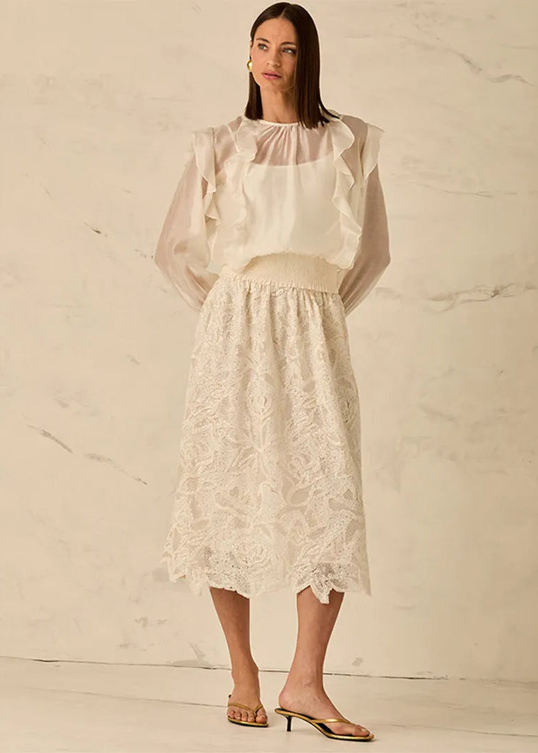 Long Sleeve Ruffle Blouse