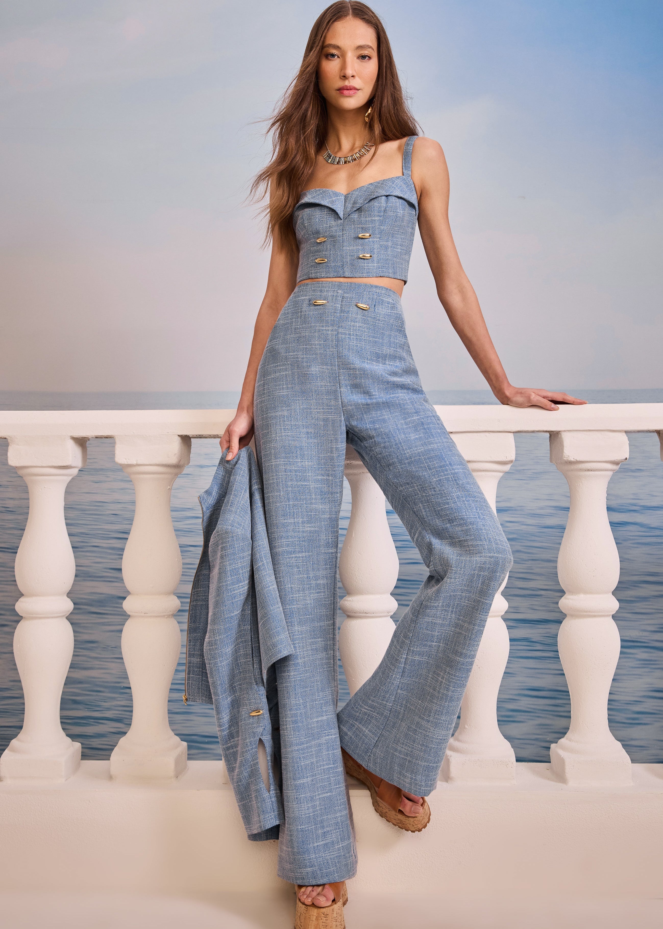 Top Cropped and Pants Set