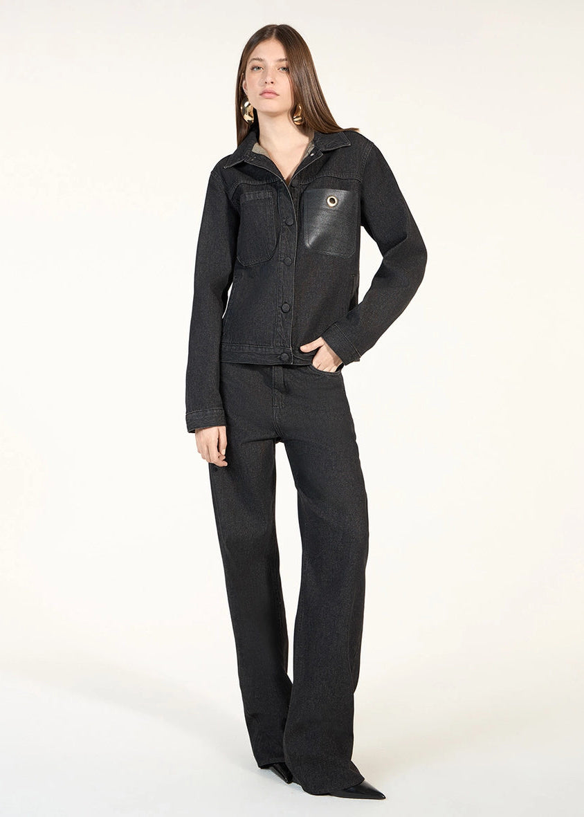 Black Straight Leg Jeans