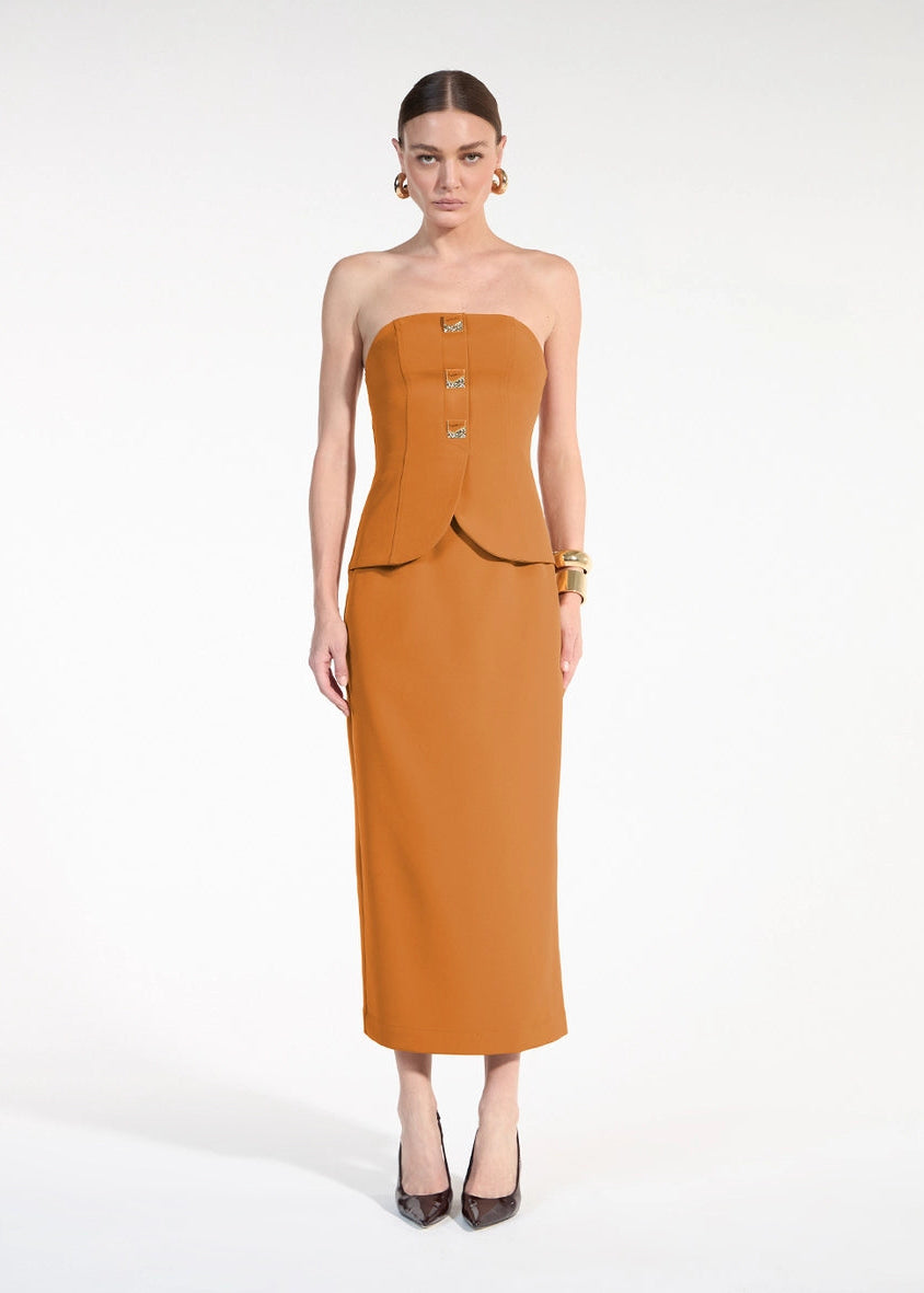 Strapless Midi Dress