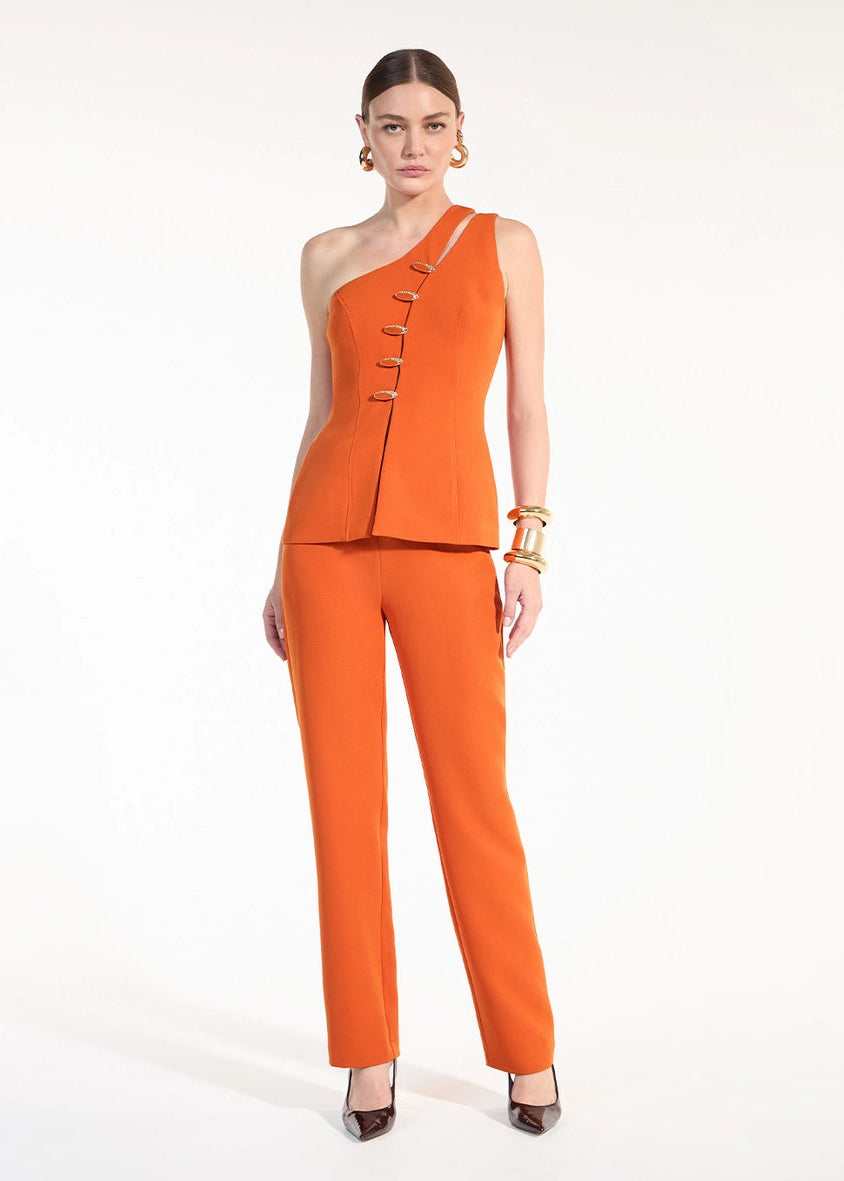One Shoulder Top and Pants Set