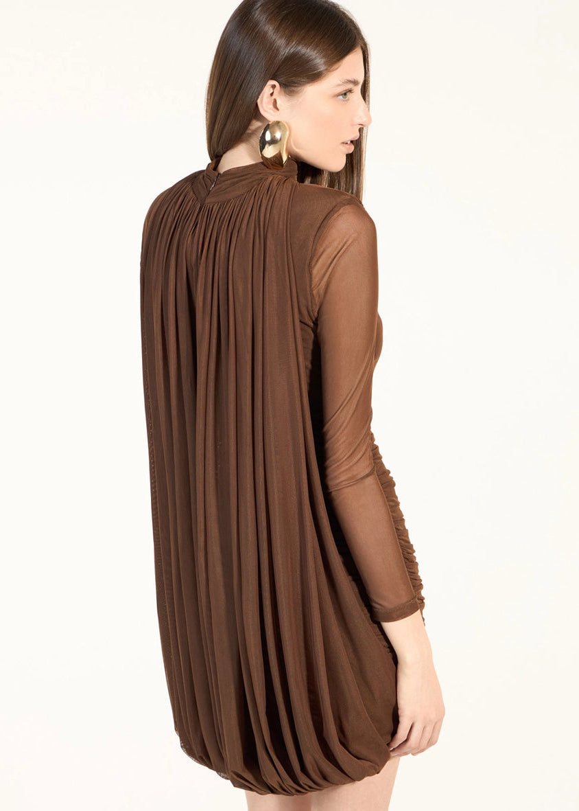 Short Tulle Cape Dress