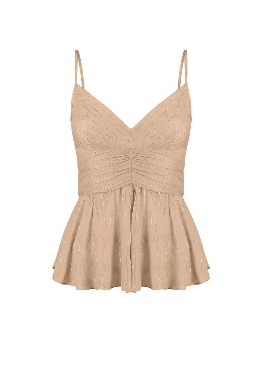 Peplum V-Neck Blouse