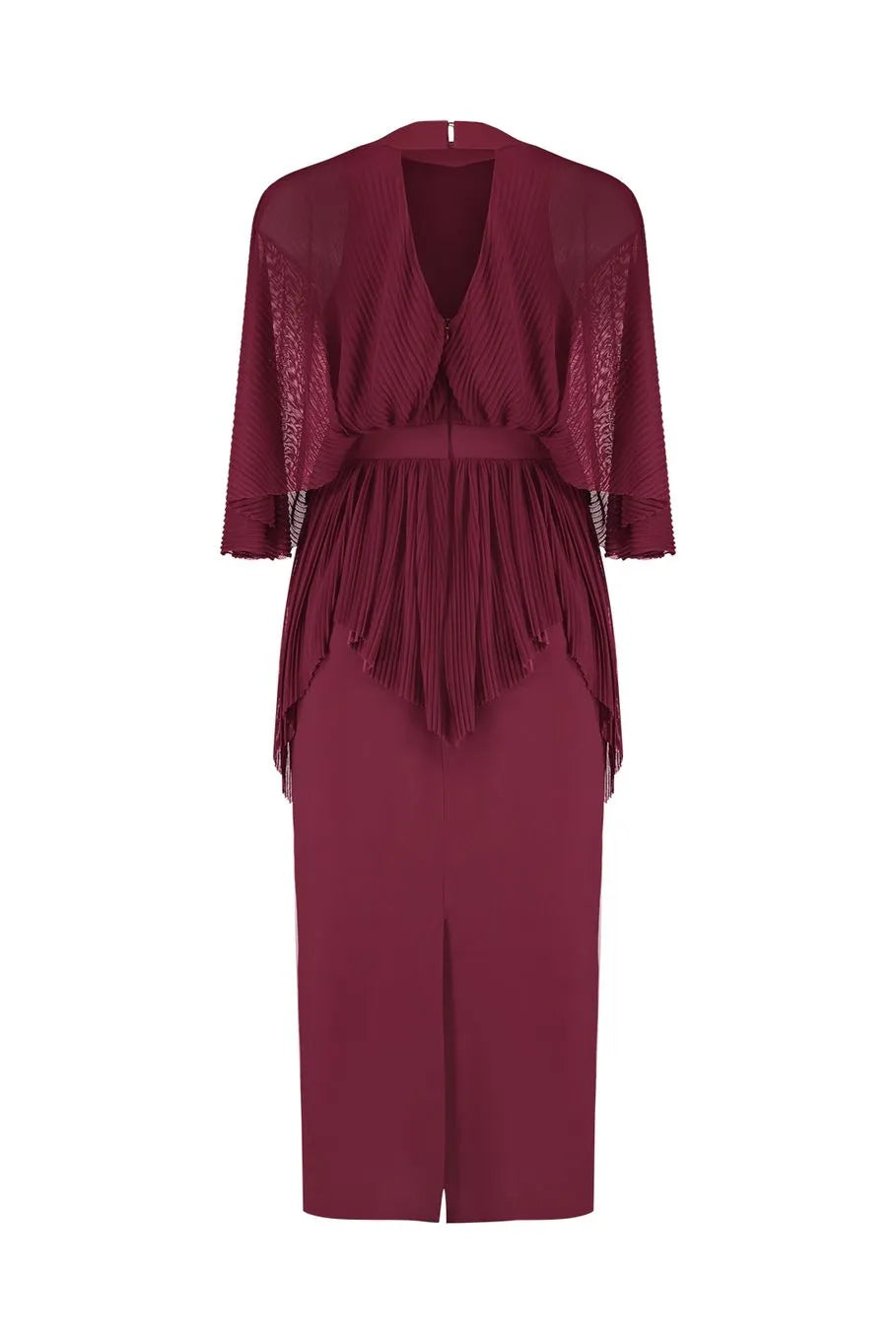 Guava Pleated Midi Dress