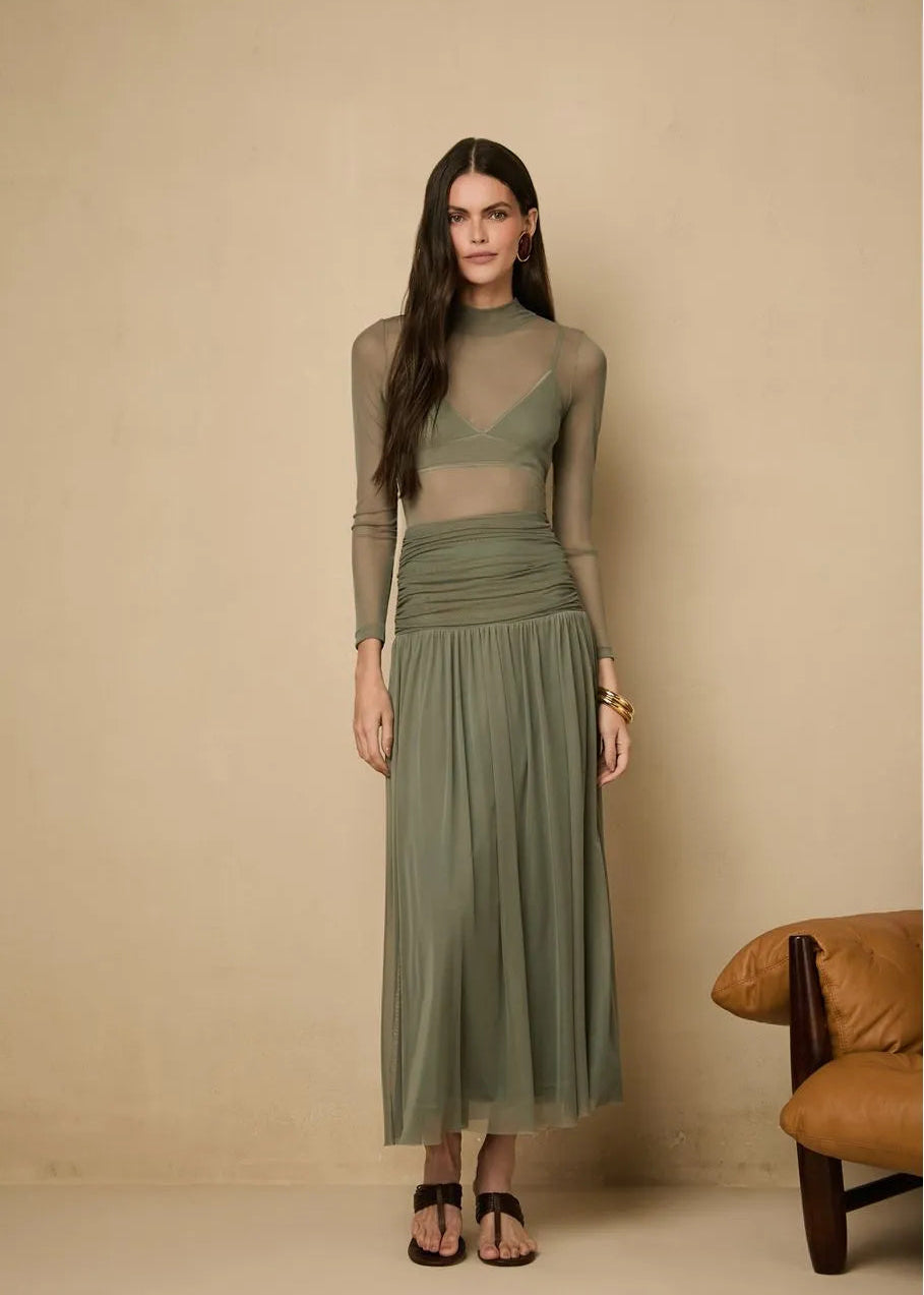 Tulle Midi Skirt