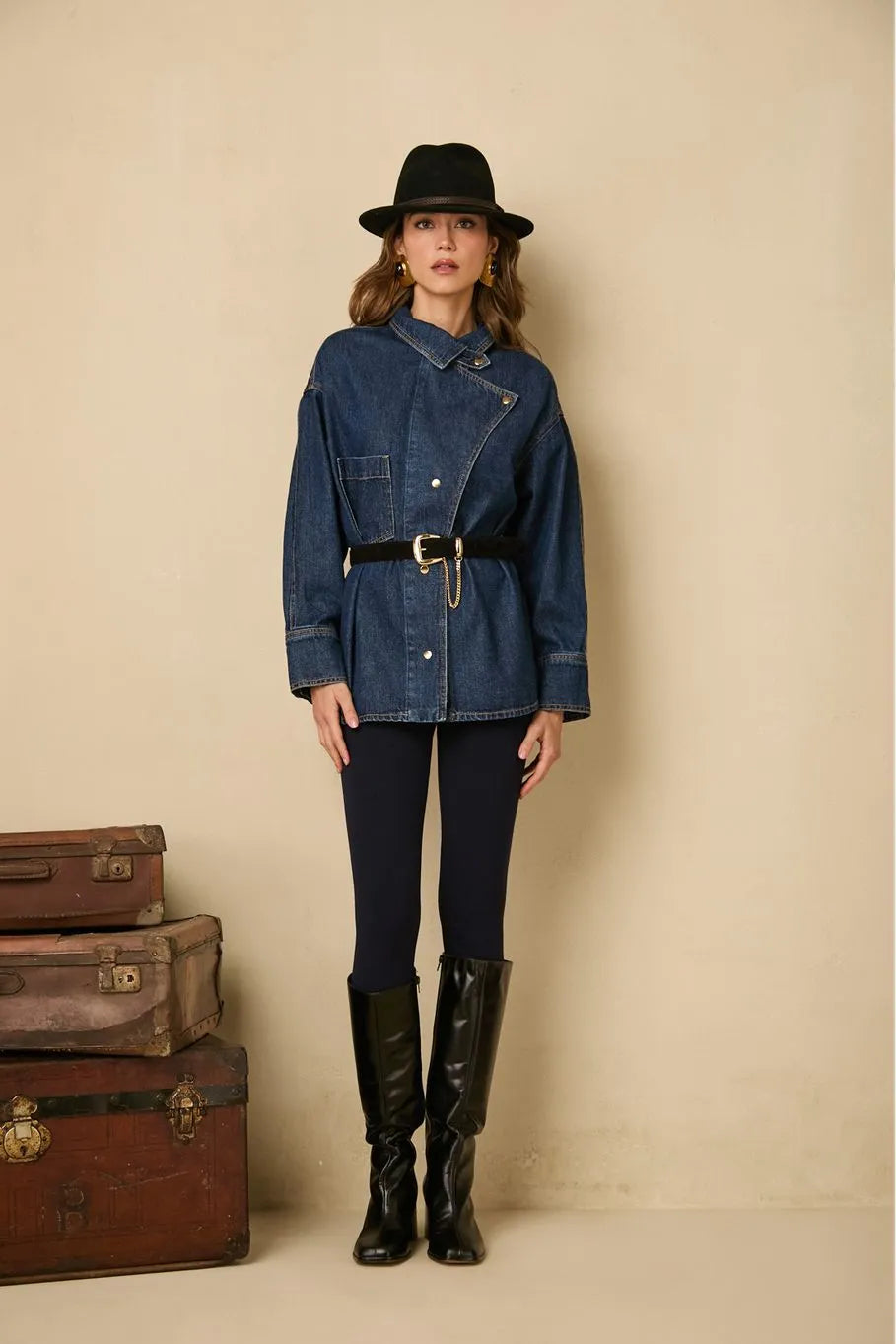 Asymmetrical Denim Jacket