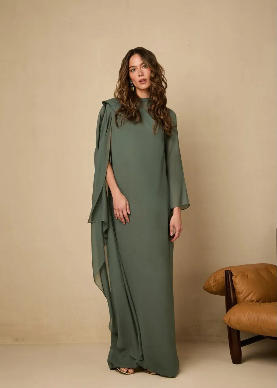 Crepe Maxi Dress
