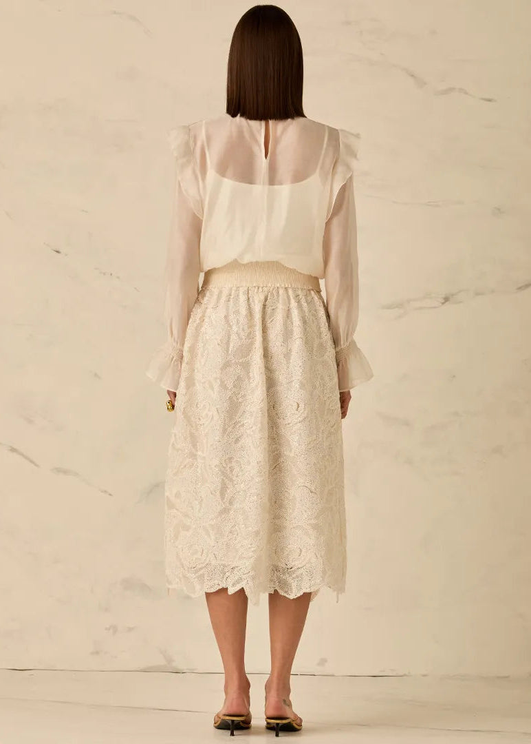 Long Sleeve Ruffle Blouse