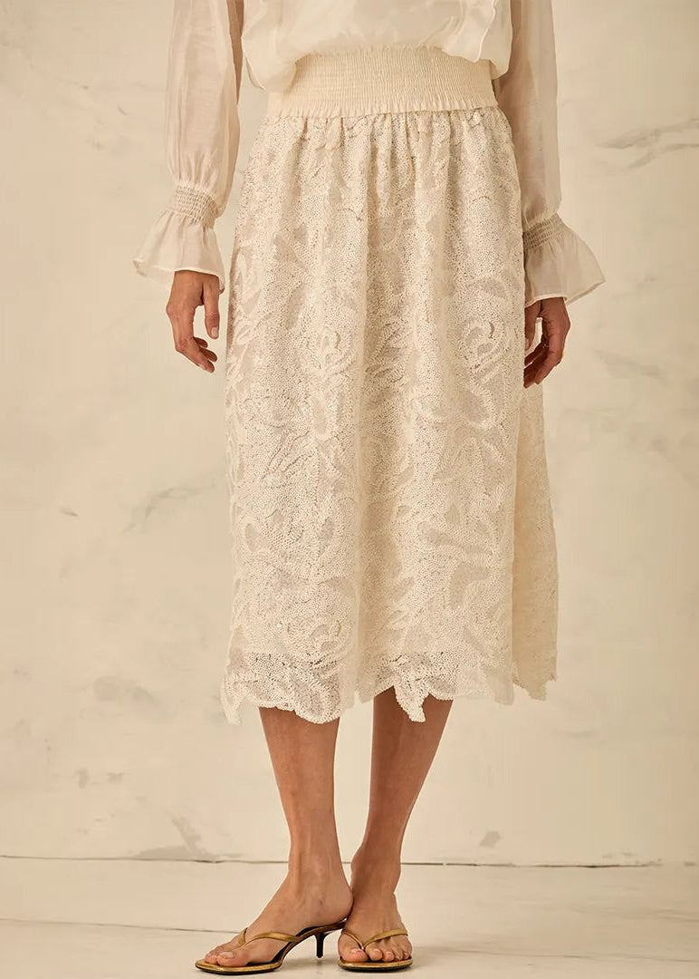 Tulle and Sequin Midi Skirt