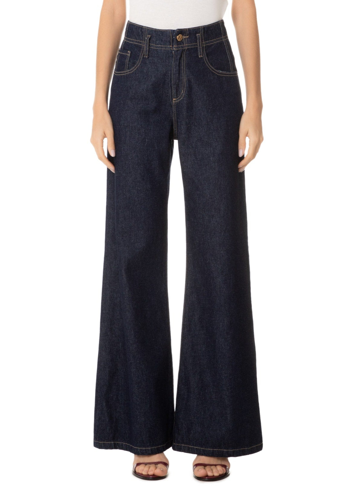 High Waisted Denim Pants