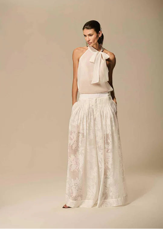 Organza Neck-Tie Blouse