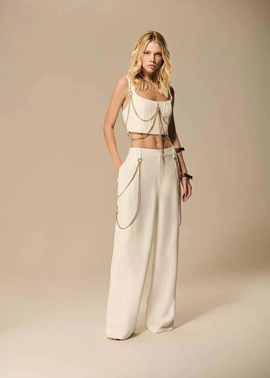 Chain-Detail Pants