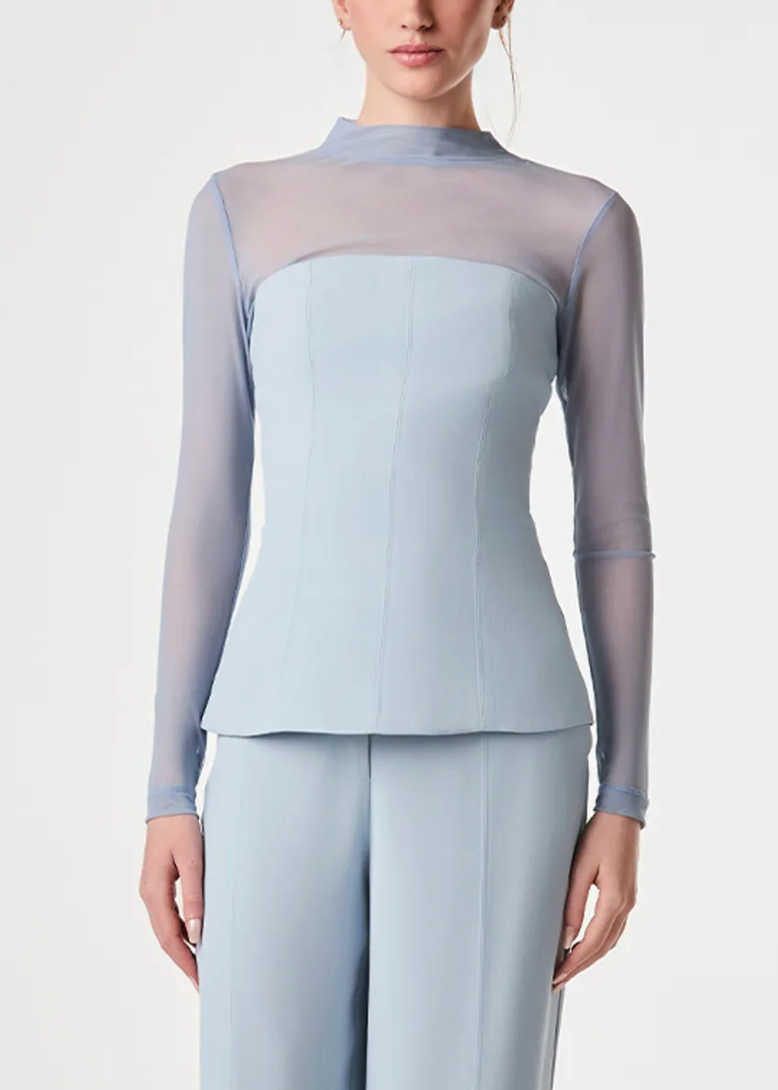 Baby Blue Tulle Blouse