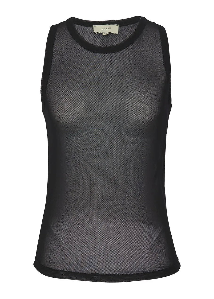 Black Sheer Tank Top