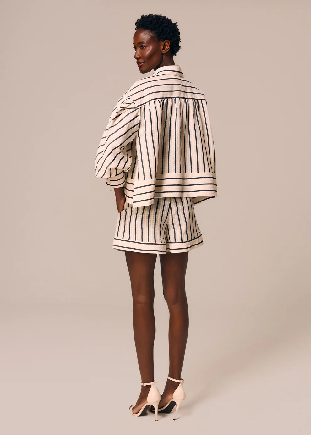Black and White Stripped Dress Shirt