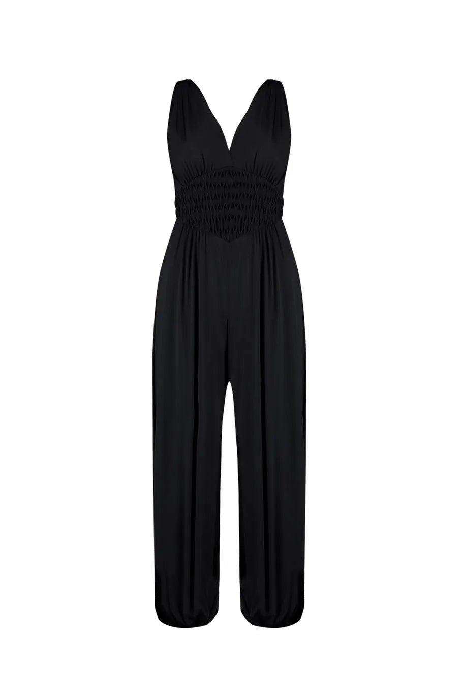 Black jumpsuit on a white background