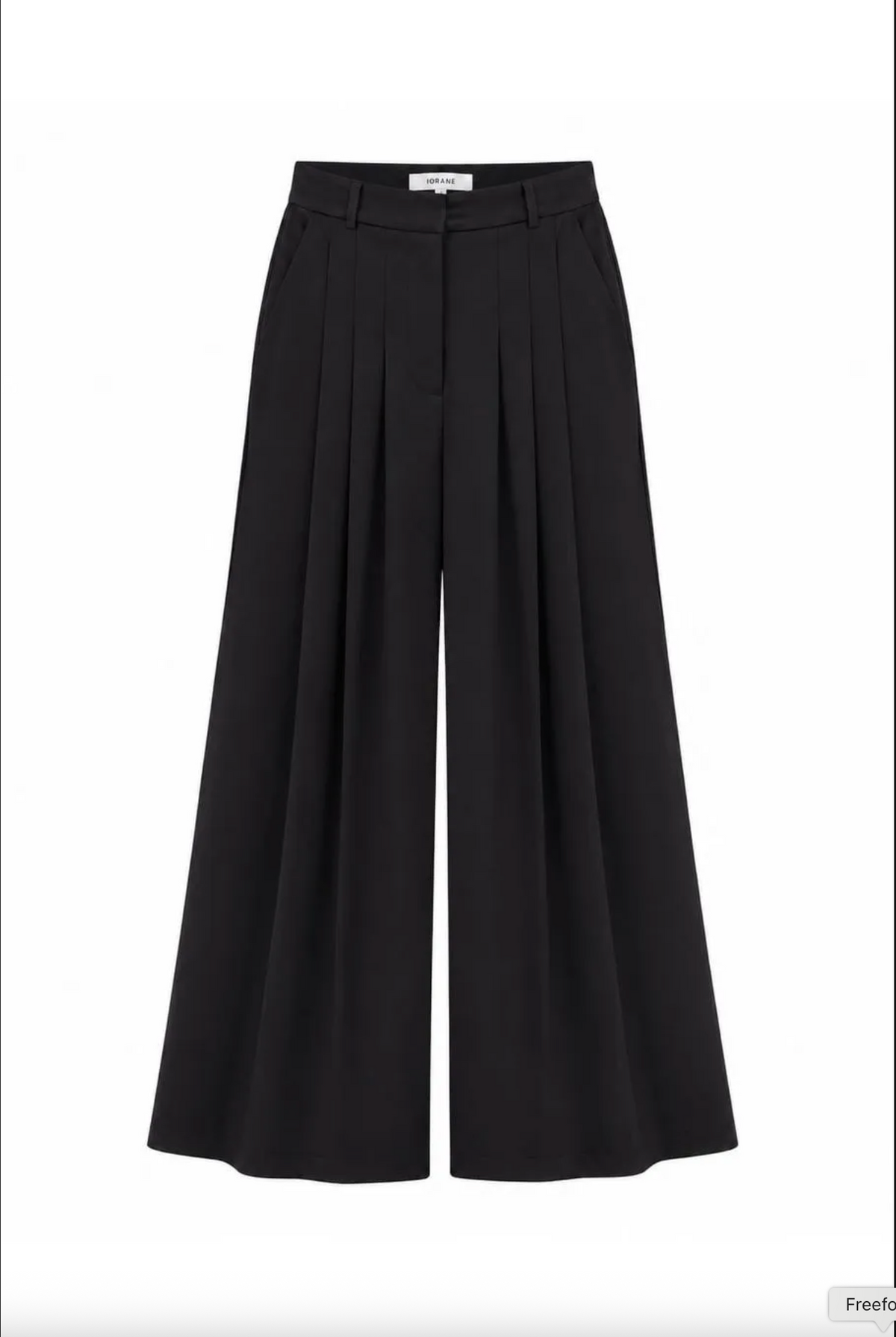 Black pleated tailored pants