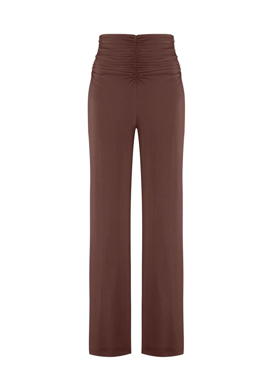 Brown Pleated Trousers