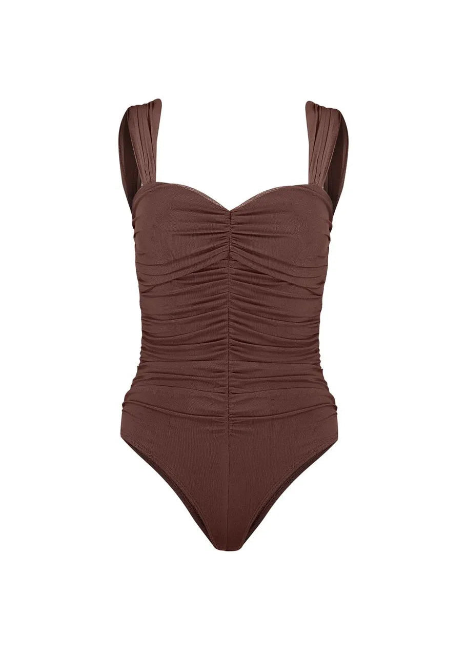 Brown Sleeveless Body