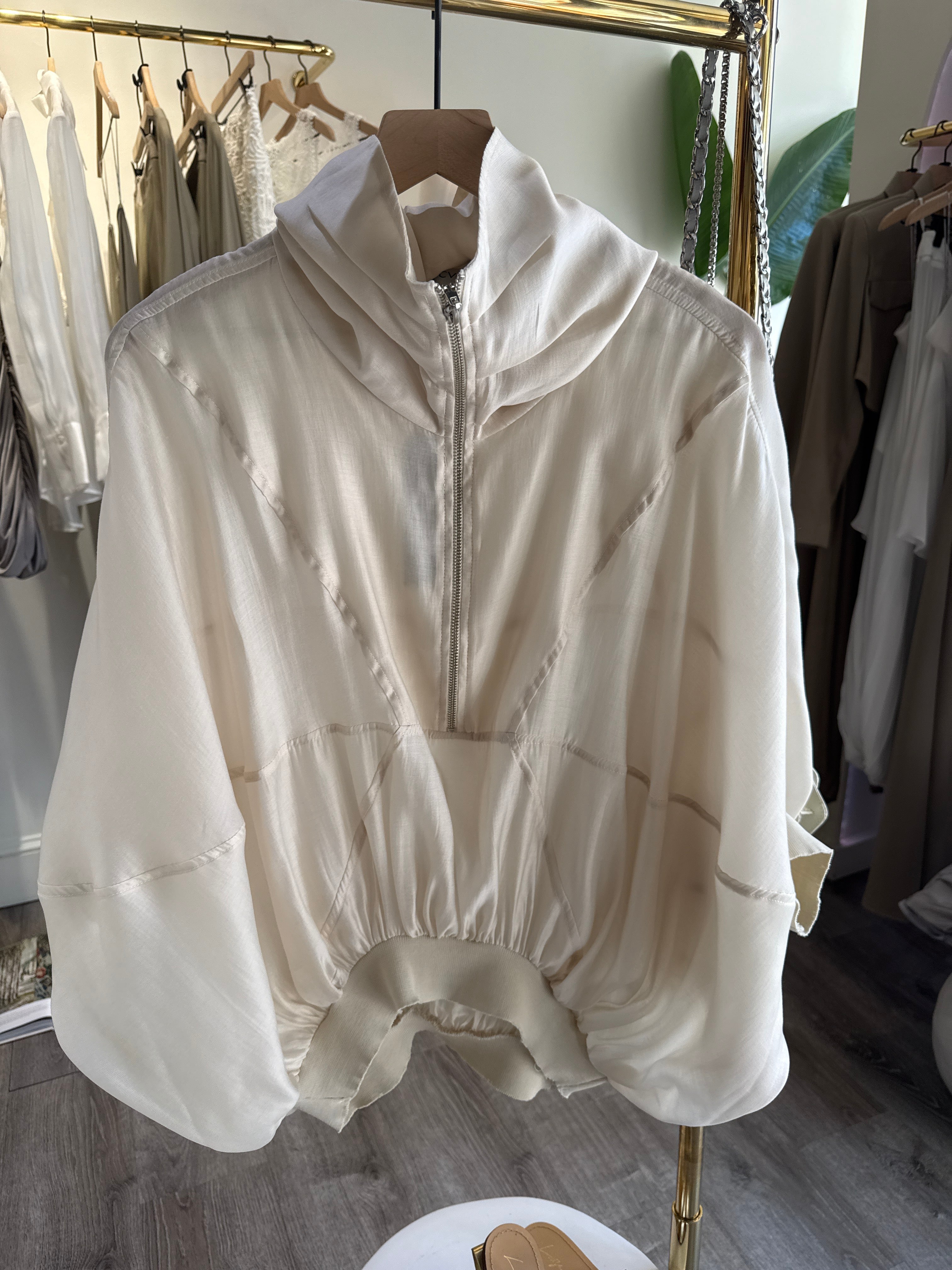 Ivory Wide Collar Jacket