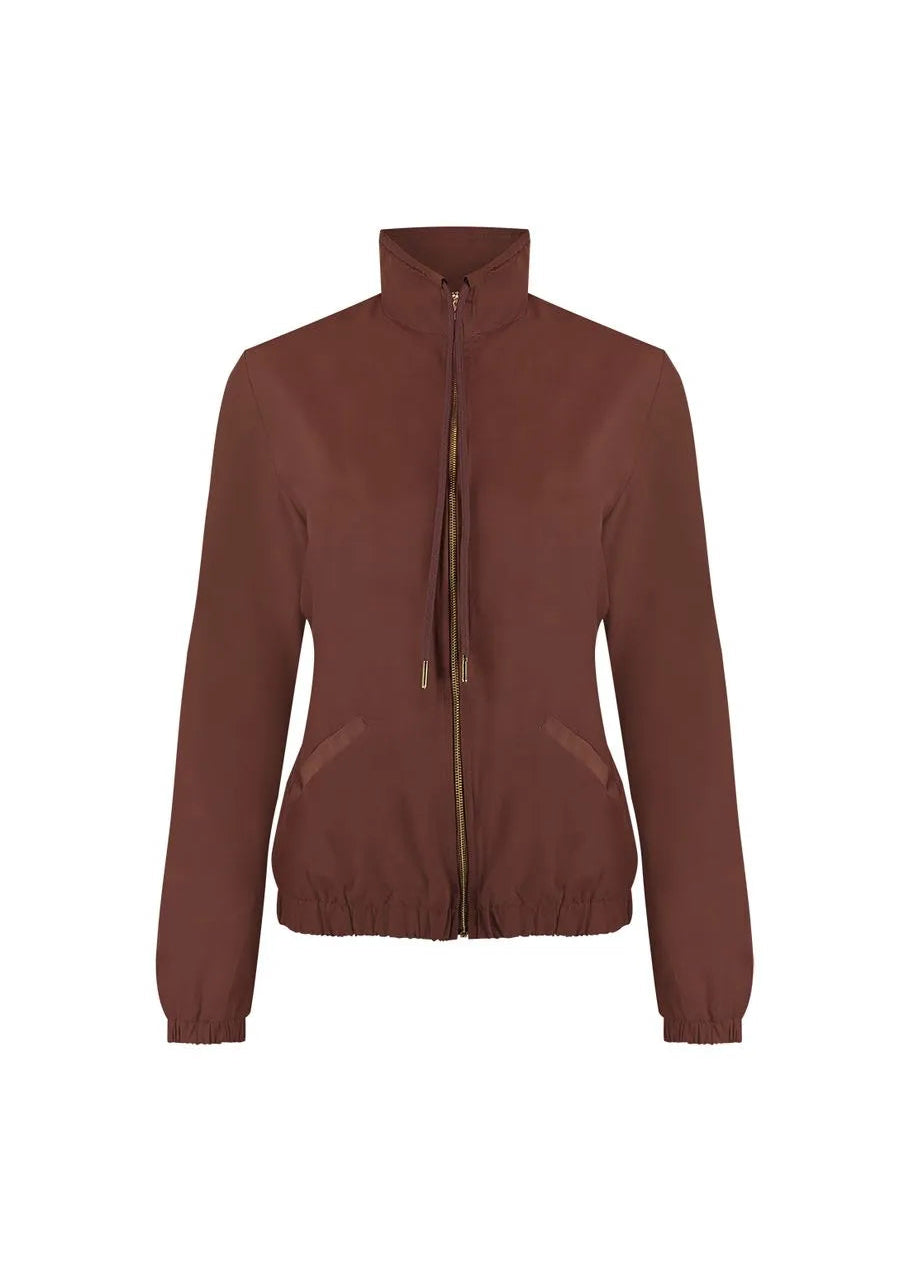 Brown jacket on a white background