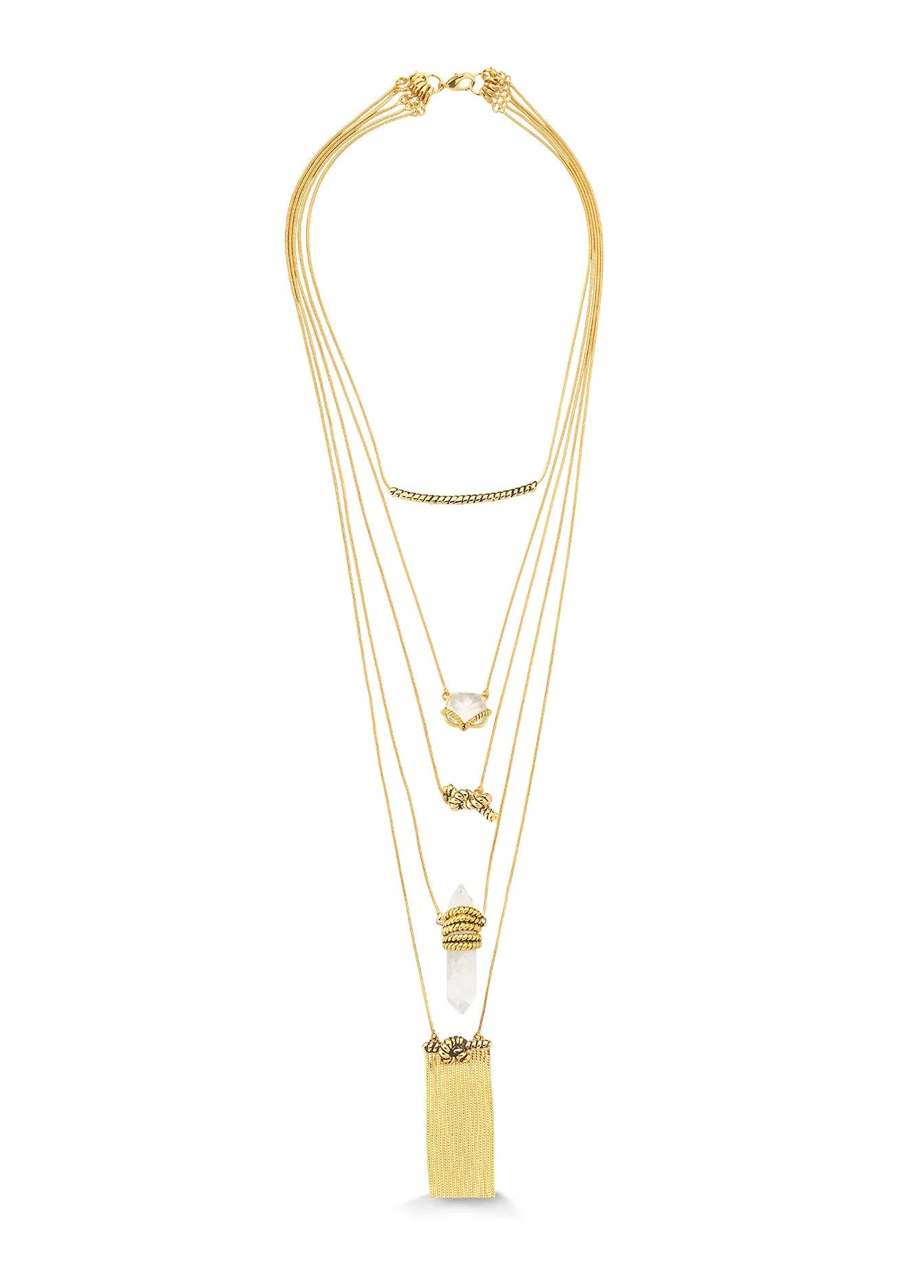 Crystal and gold necklace