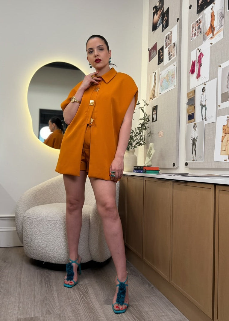 Longline Vest and Shorts Set