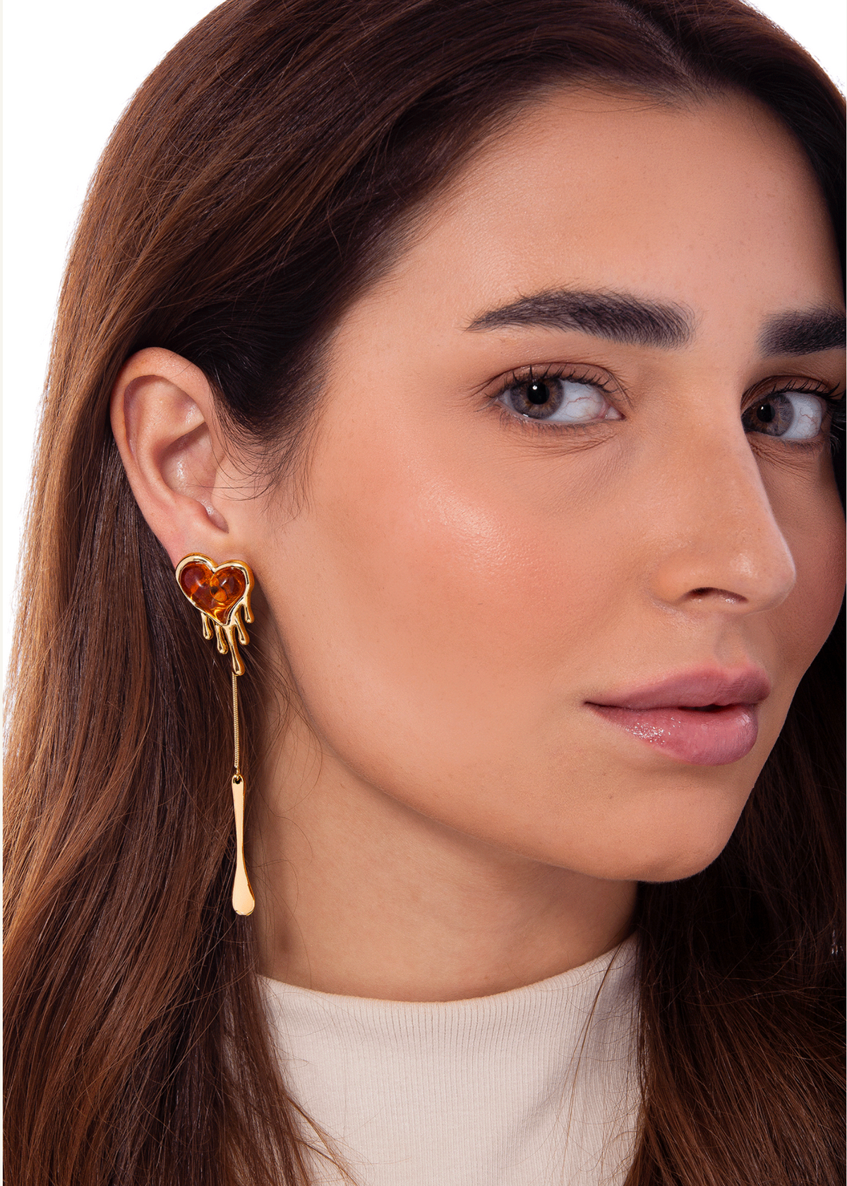 Delirio Earring - Caramel Resin