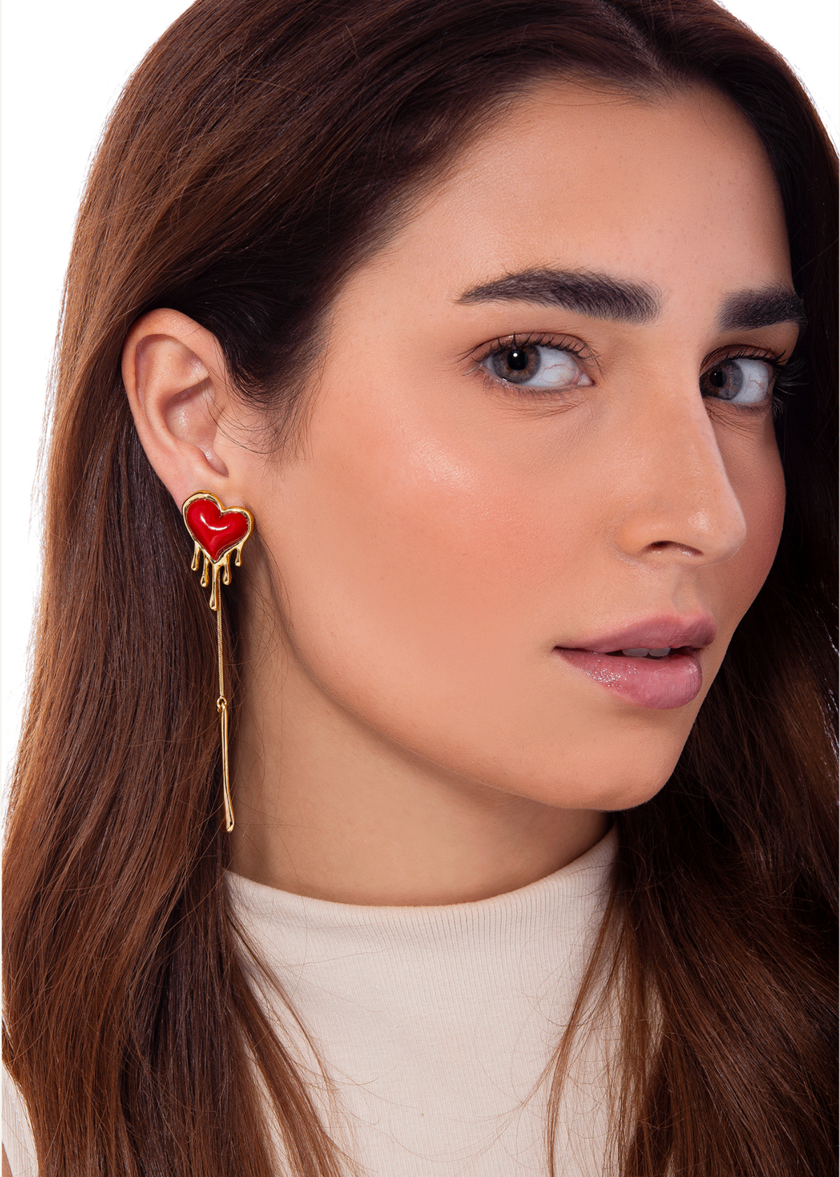 Delirio Earring - Red Resin
