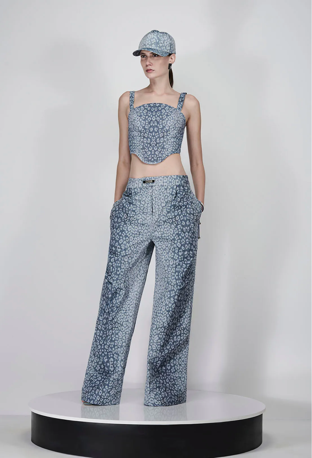 Leopard Denim Corset