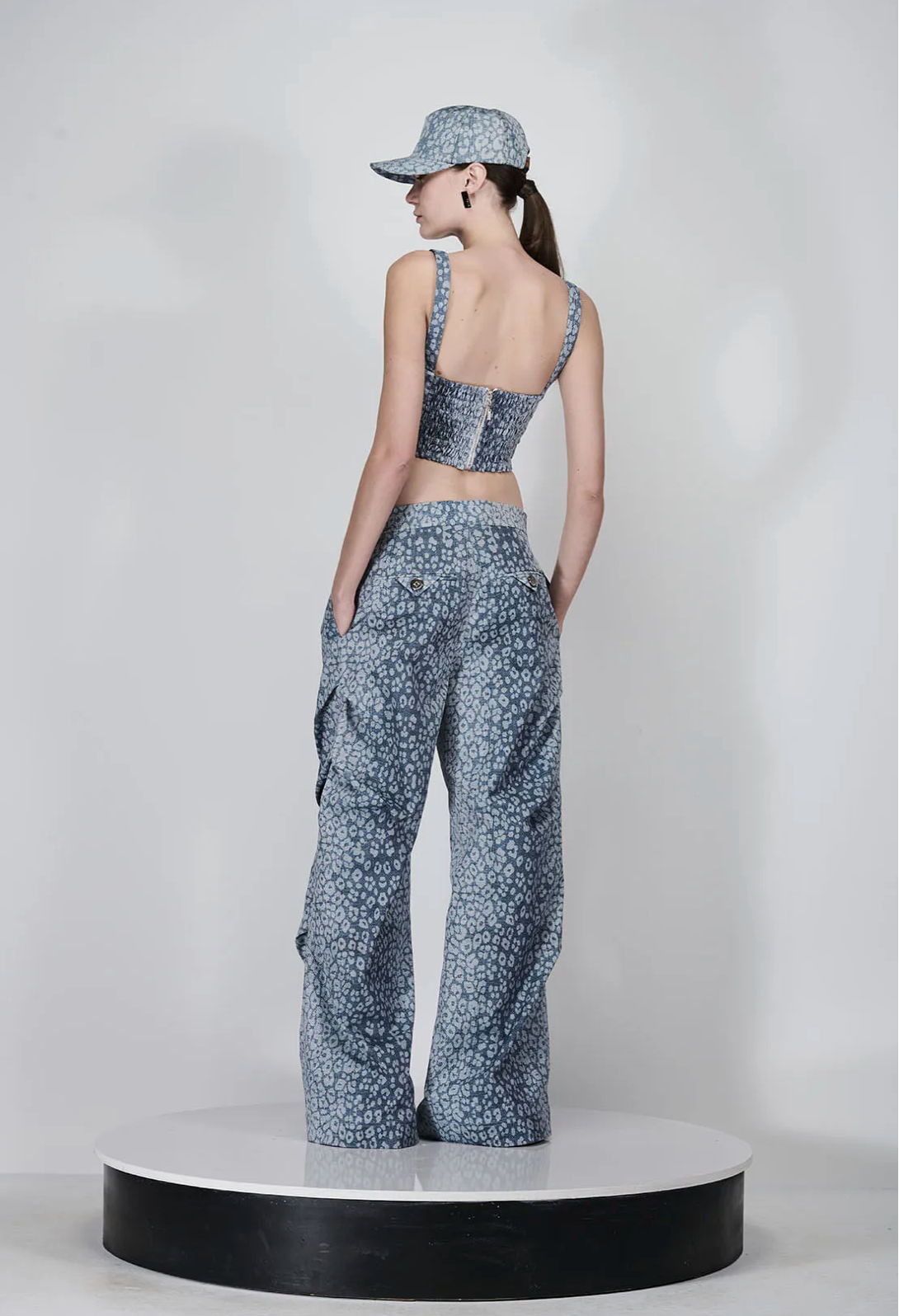 Leopard Denim Corset