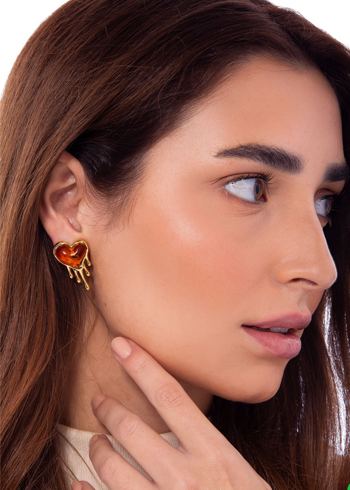 Delirio Earring - Caramel Resin