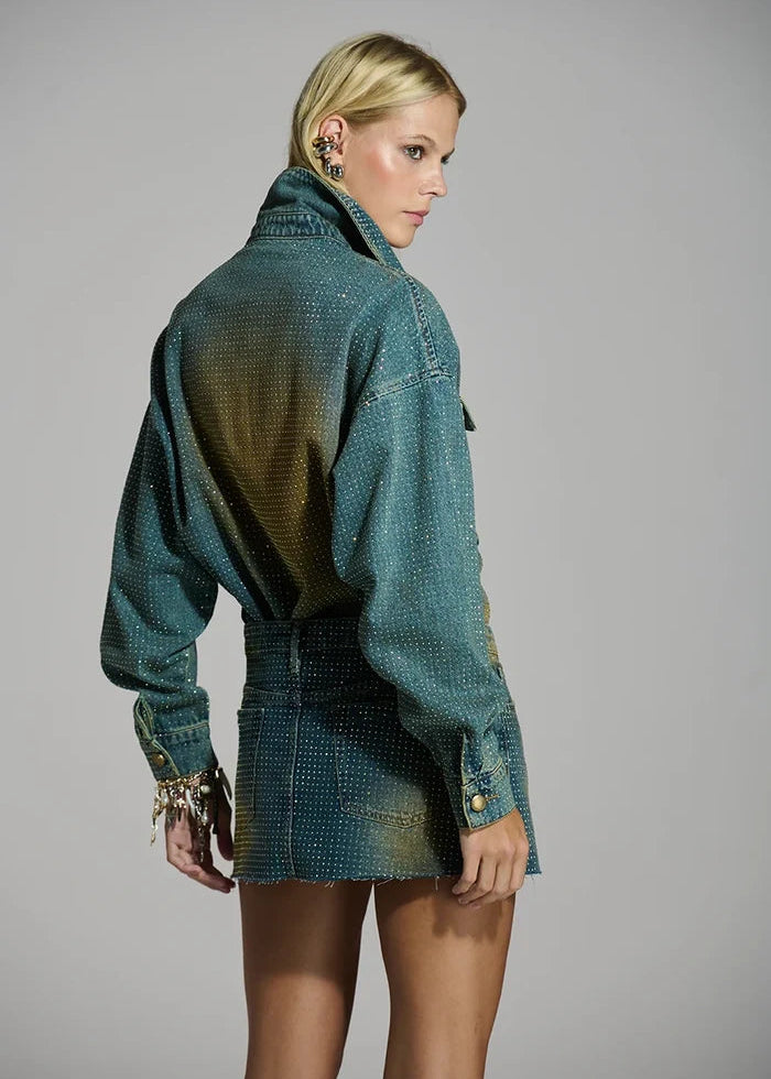 Embroidered denim jacket