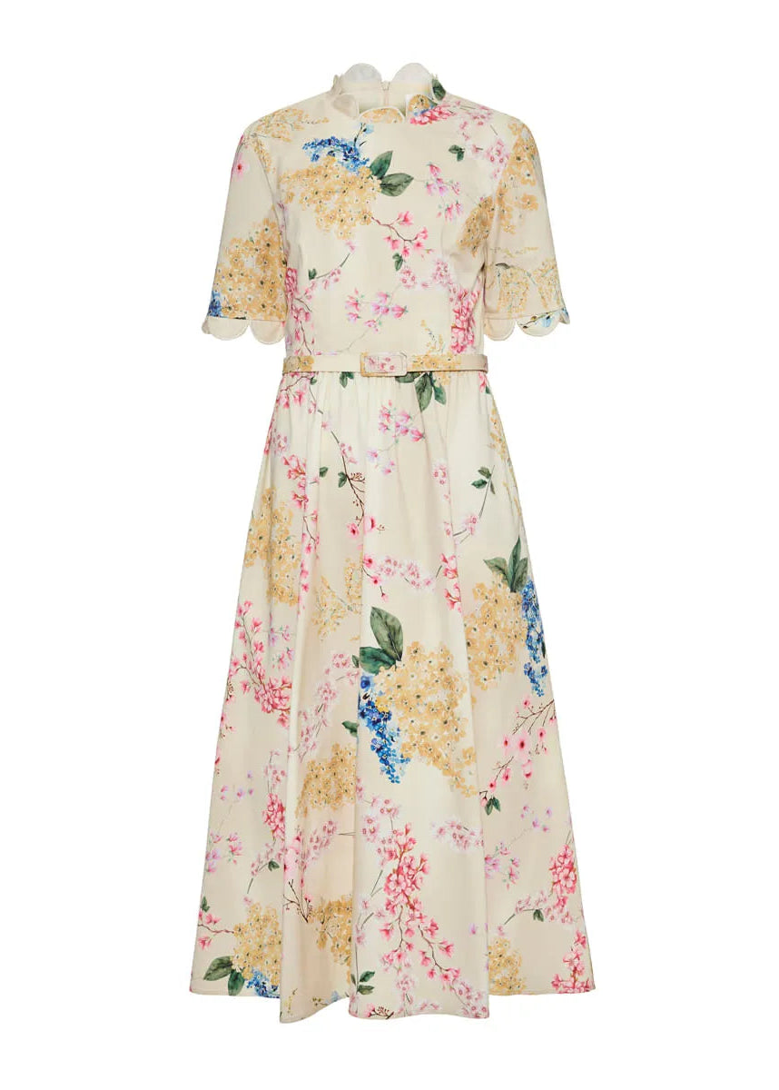 Floral dress on a white background