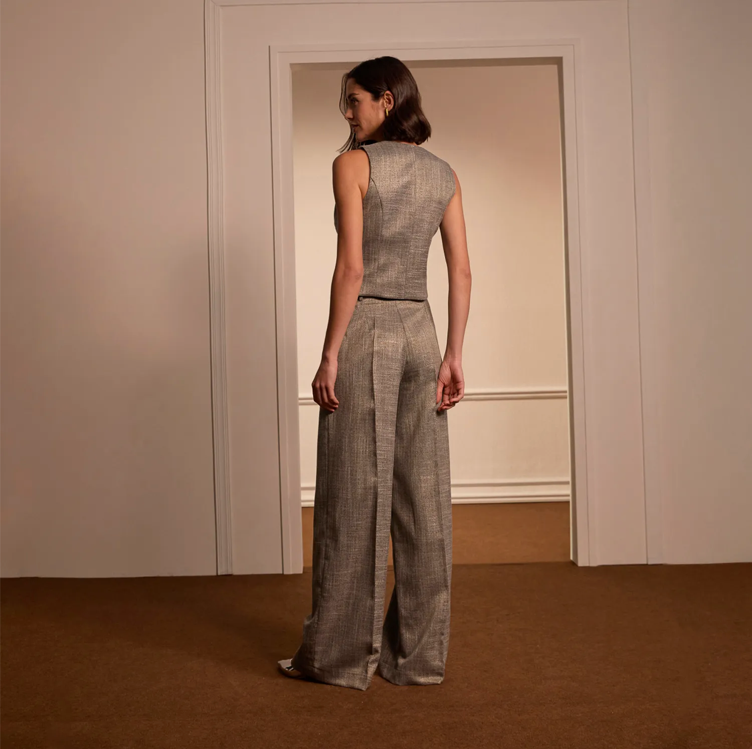 Lurex Tailored Pants