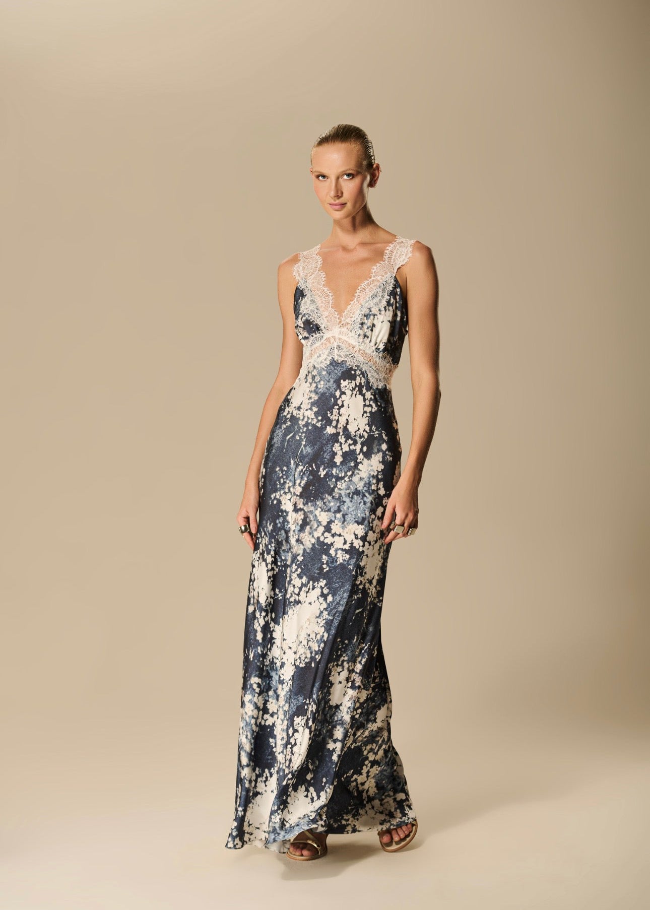 Essence Printed Long Dress