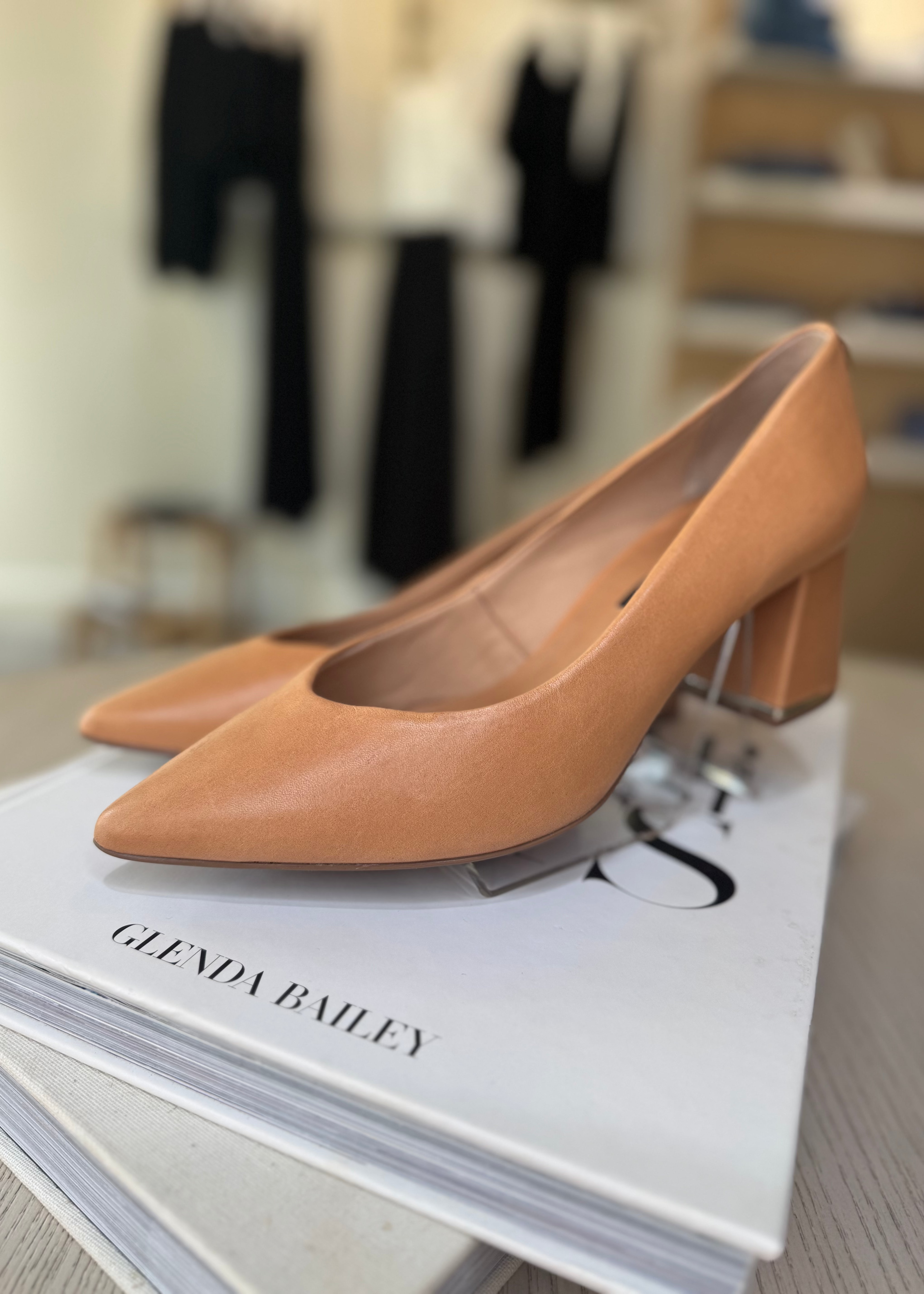 Honey Block Heel Pump