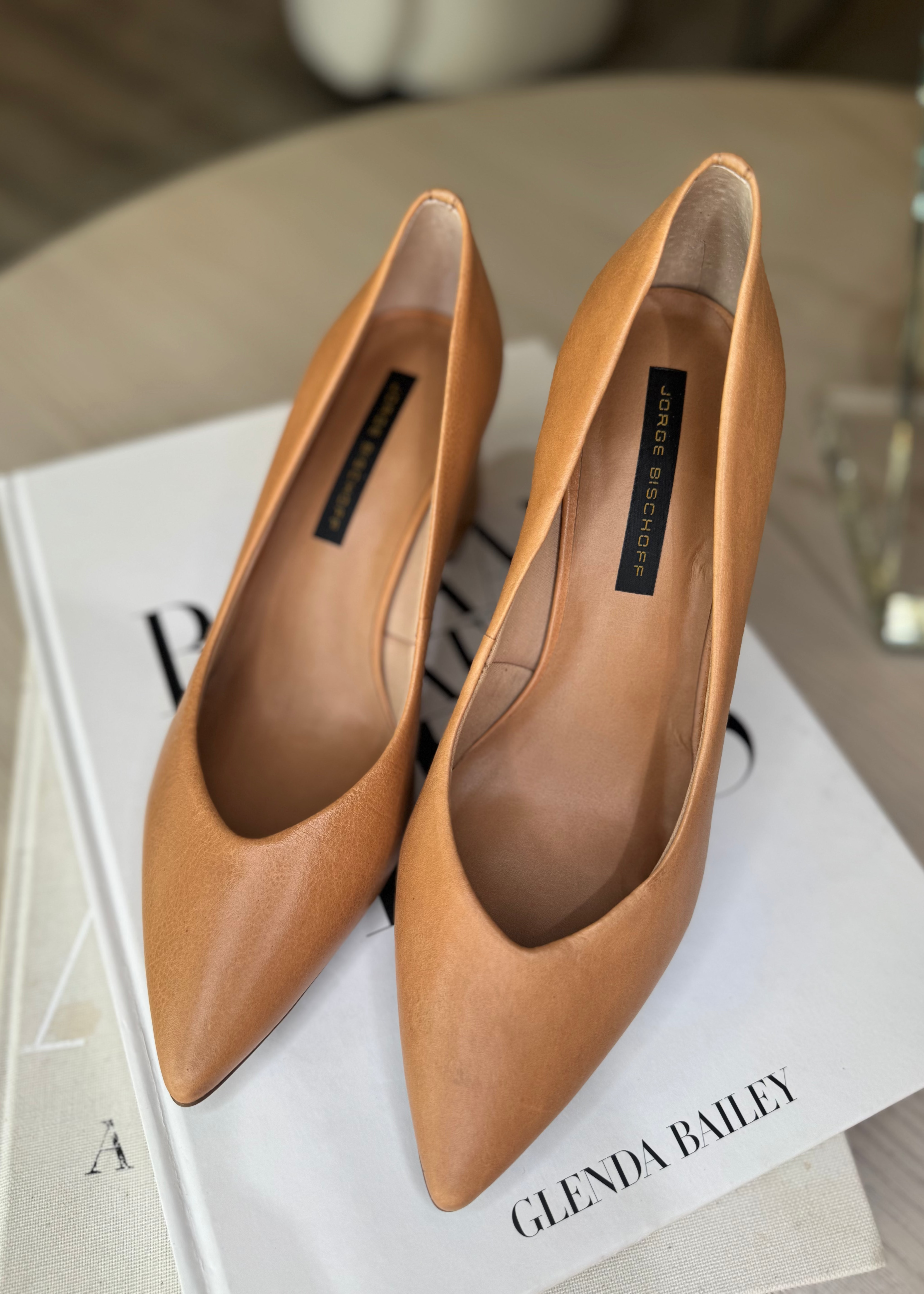 Honey Block Heel Pump