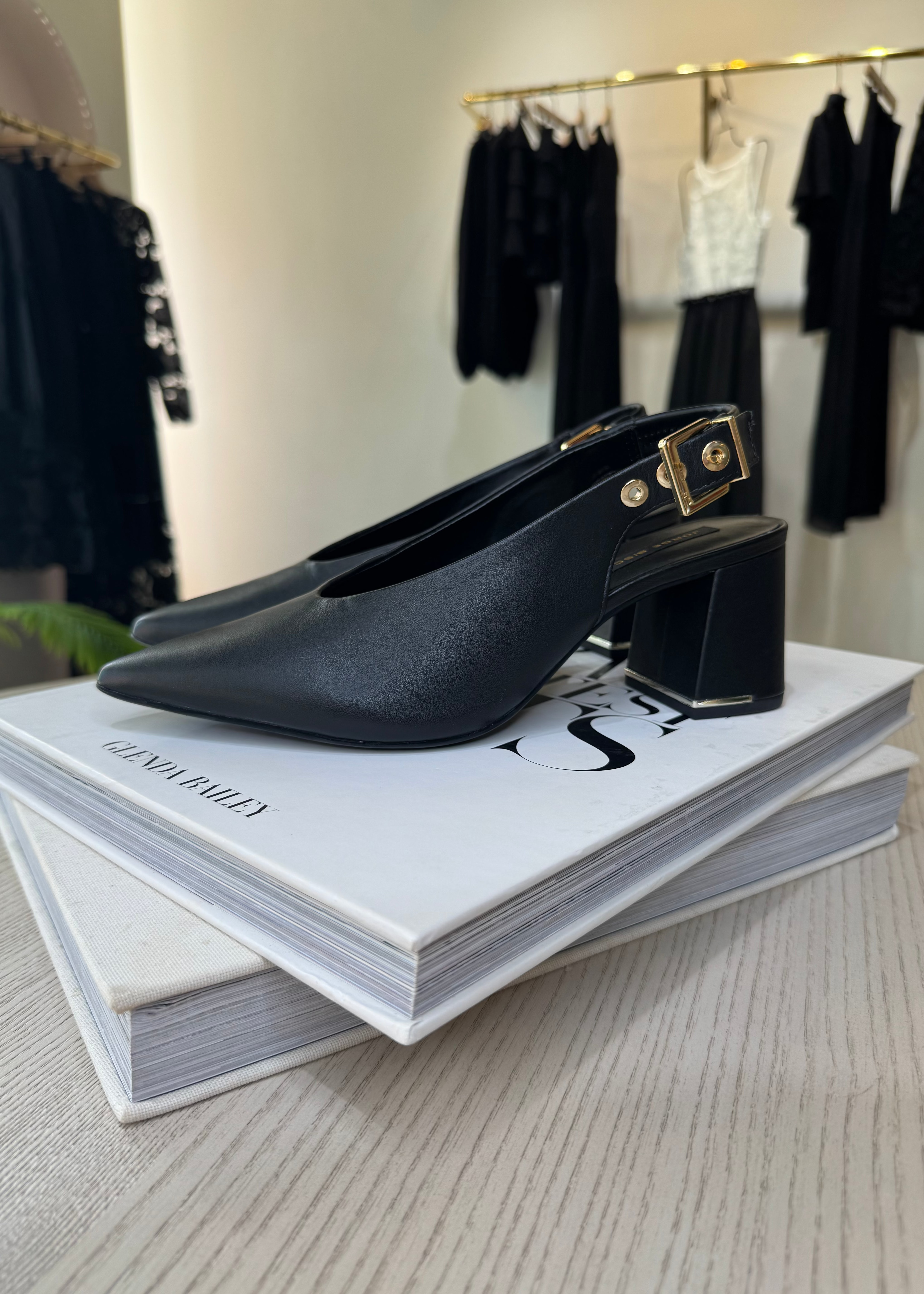 Black Slingback Shoe