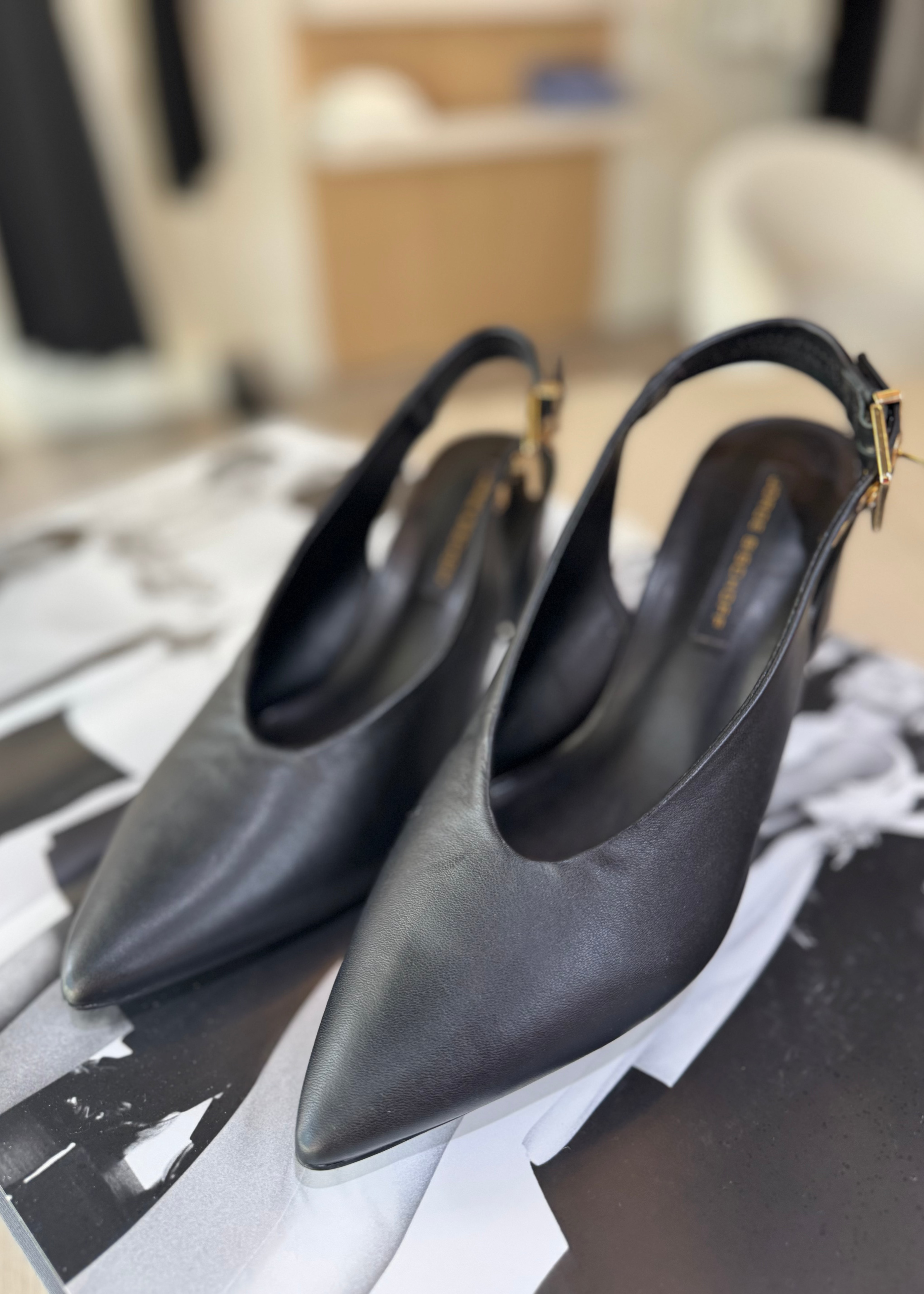 Black Slingback Shoe