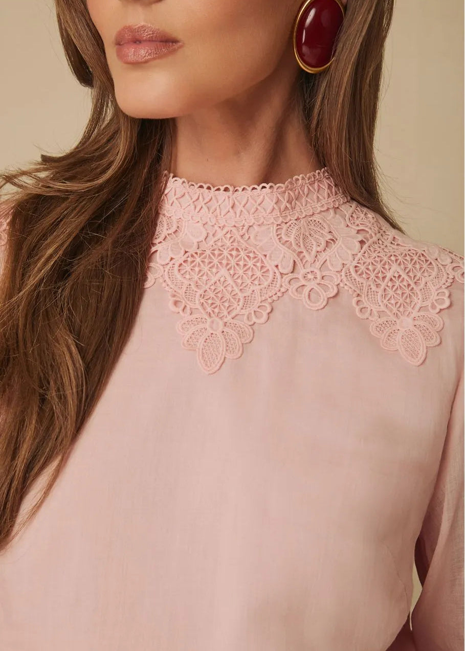 Light Pink Lace Blouse