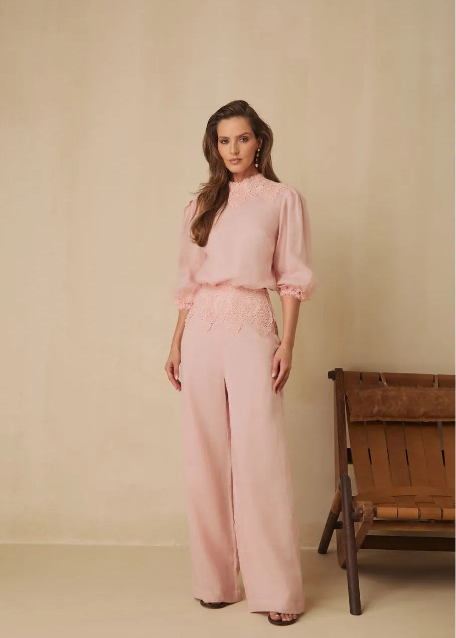 Light Pink Lace Pants