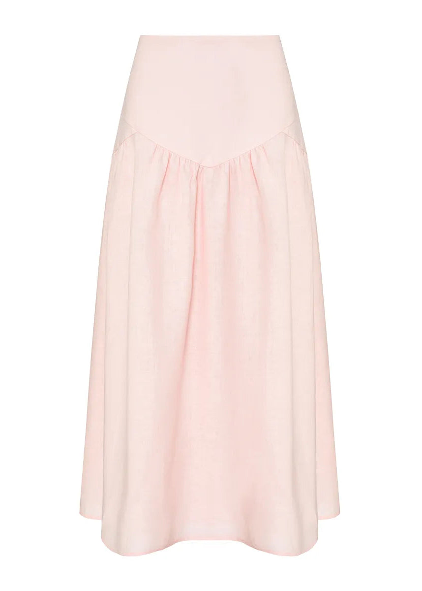 Light pink skirt on a white background