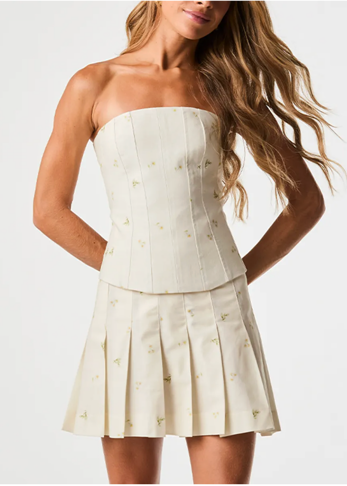Narcissus print corset