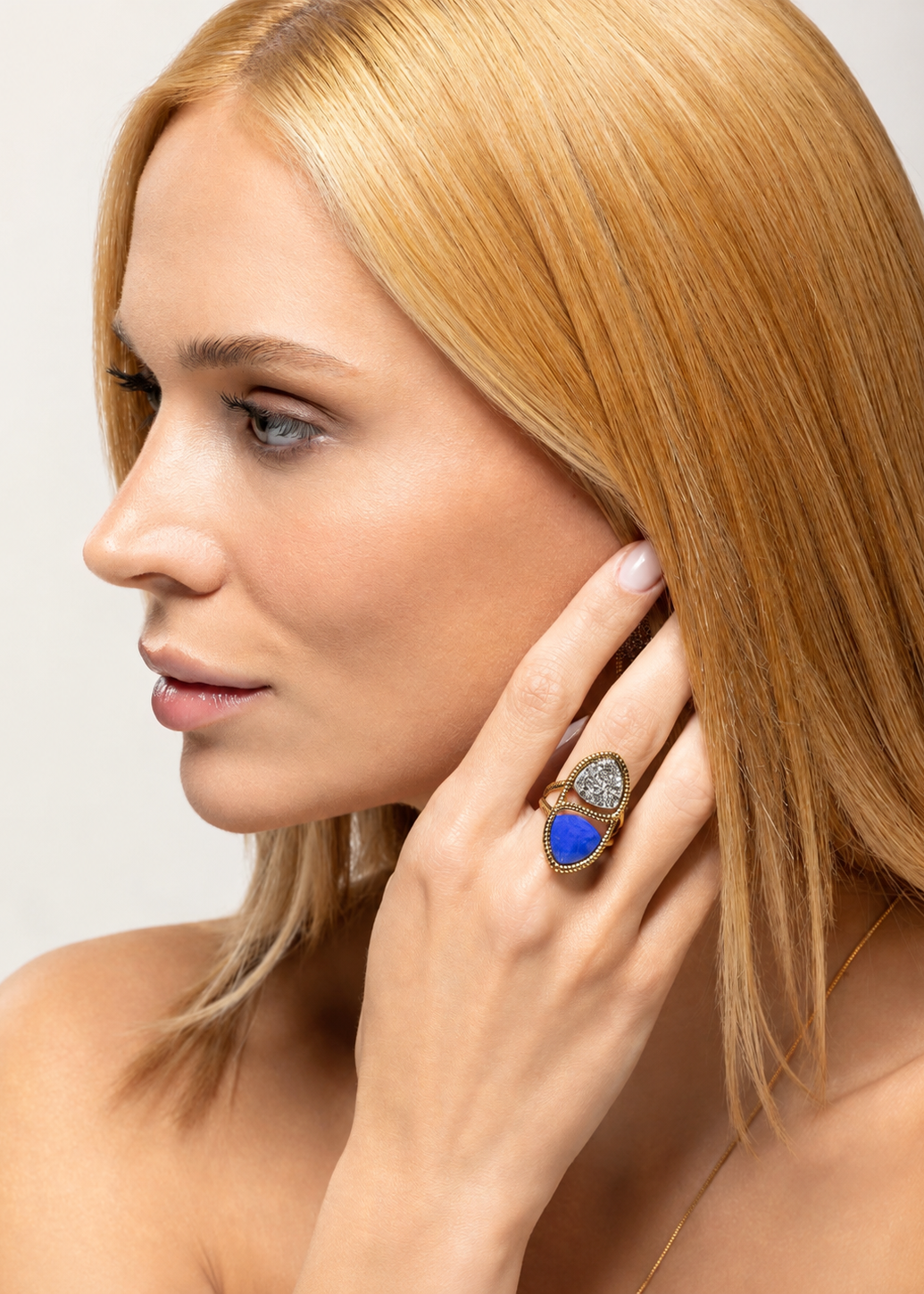 Nave Ring - Blue Feldspar