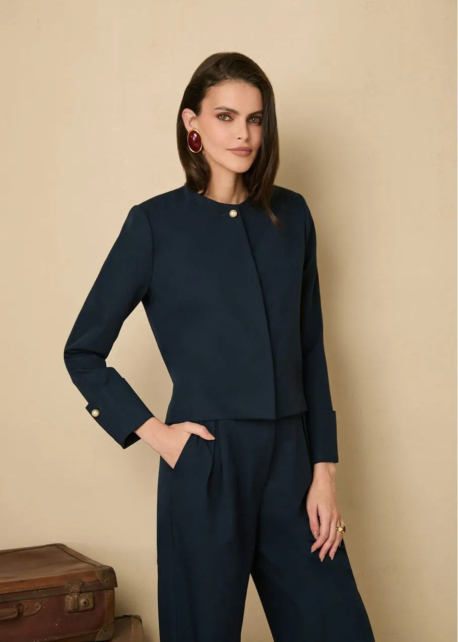 Navy Blue cropped jacket