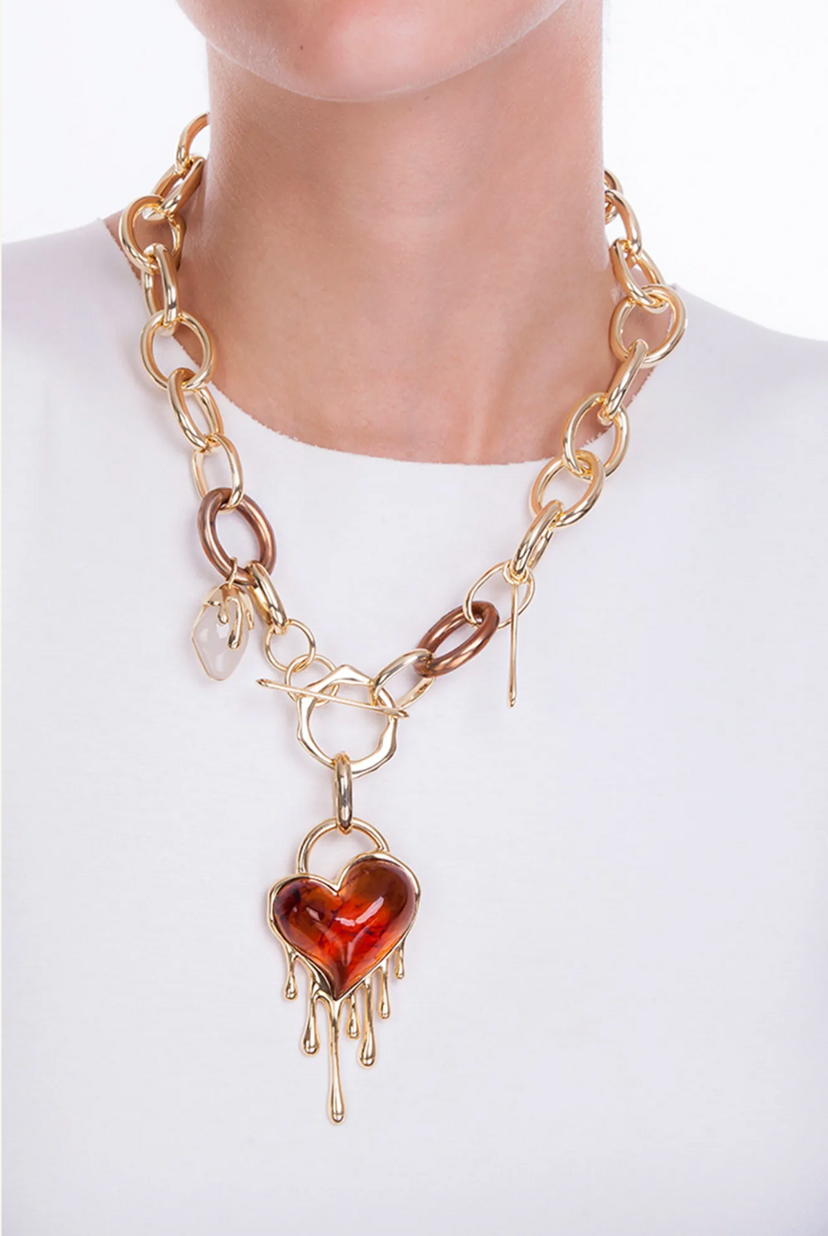 Paixão Necklace - Caramel Resin