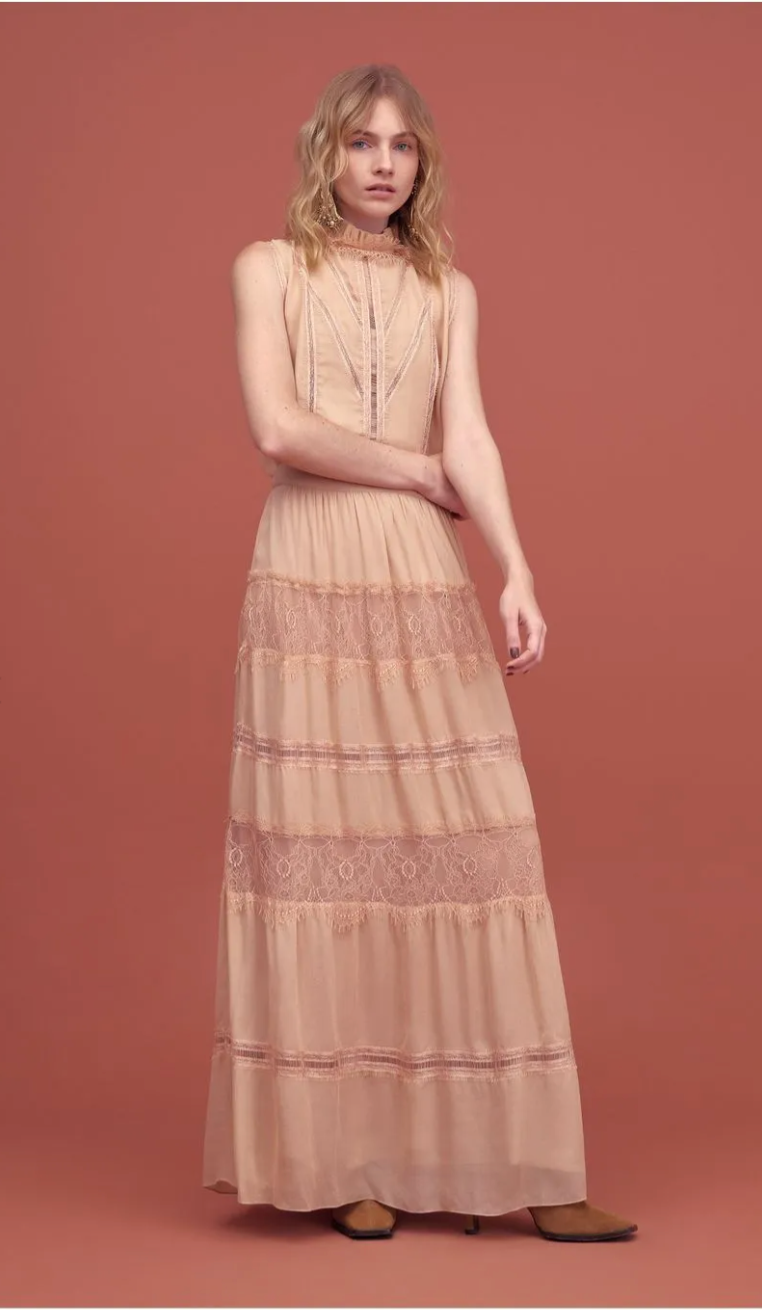 Long Skirt Lace Detail