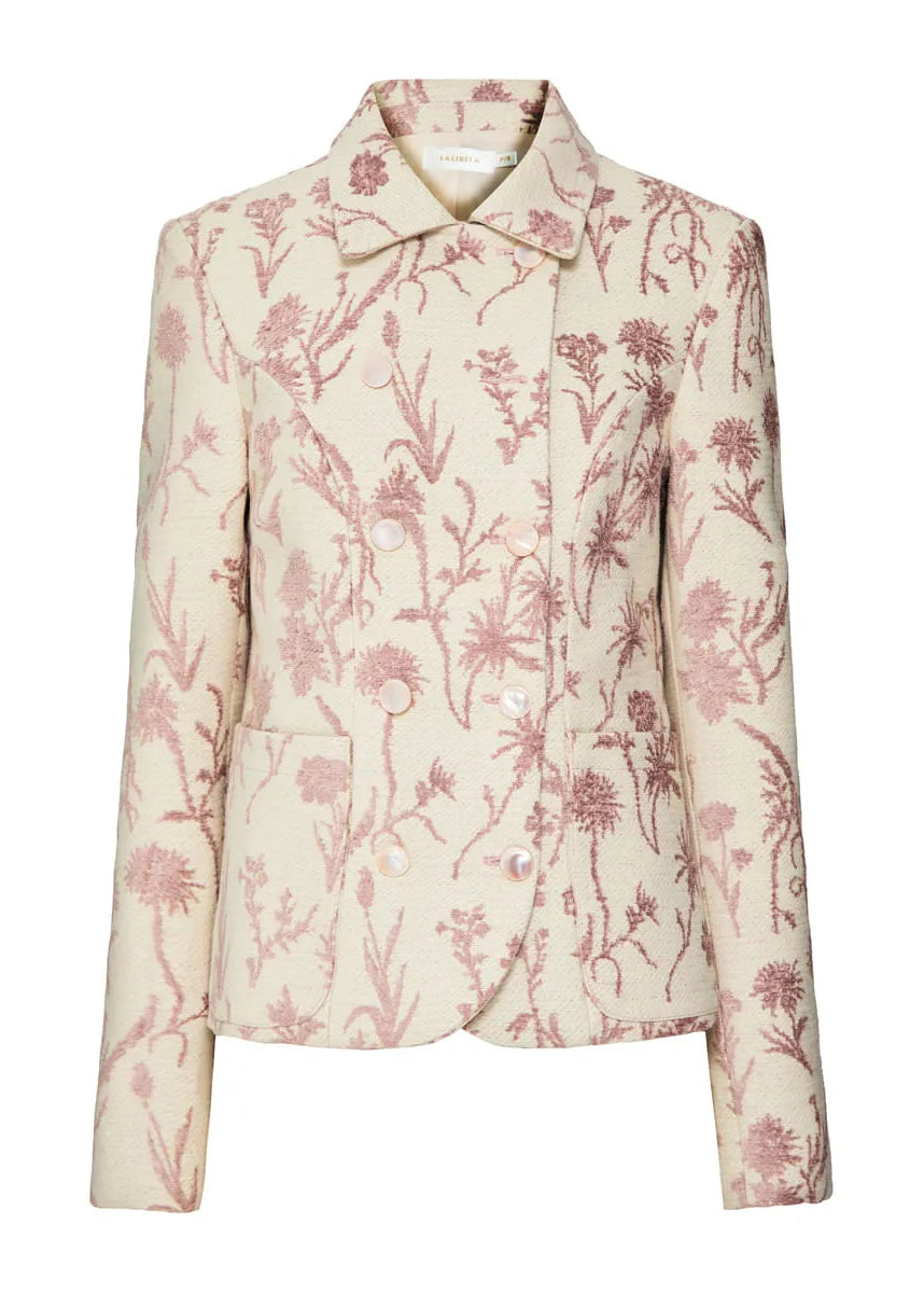 Floral patterned jacket on a white background