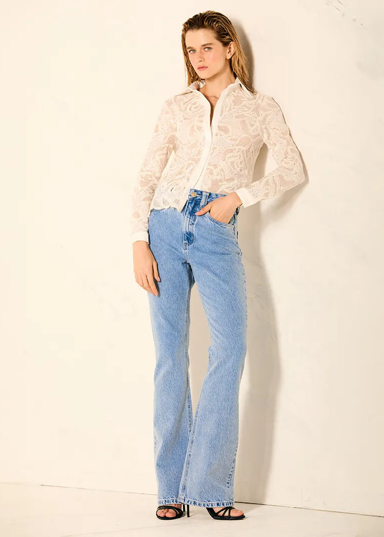 Tulle and Sequin Shirt